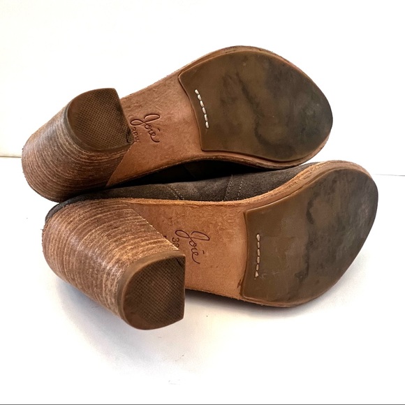 Joie Taupe Tan Suede Booties Sz 38.5   B21/7 - Picture 9 of 13